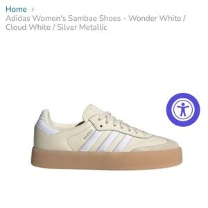 Adidas Women’s Sambae Shoes - wonder white / cloud white, size 8.5